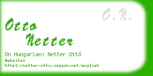 otto netter business card
